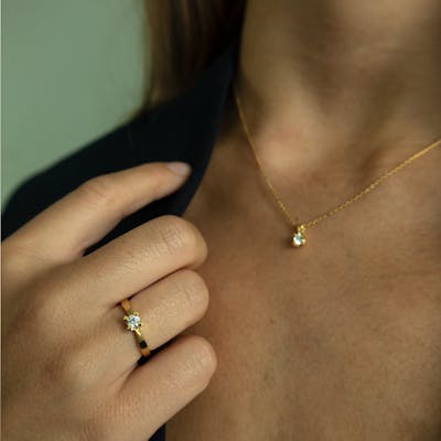 Elya by Aagaard — Elya Ring 8 Carat Gold With 0.25ct W/VS Labgrown Diamond Elya by Aagaard Elya Ring 8 Carat Gold With 0.25ct W/VS Labgrown Diamond — Ring