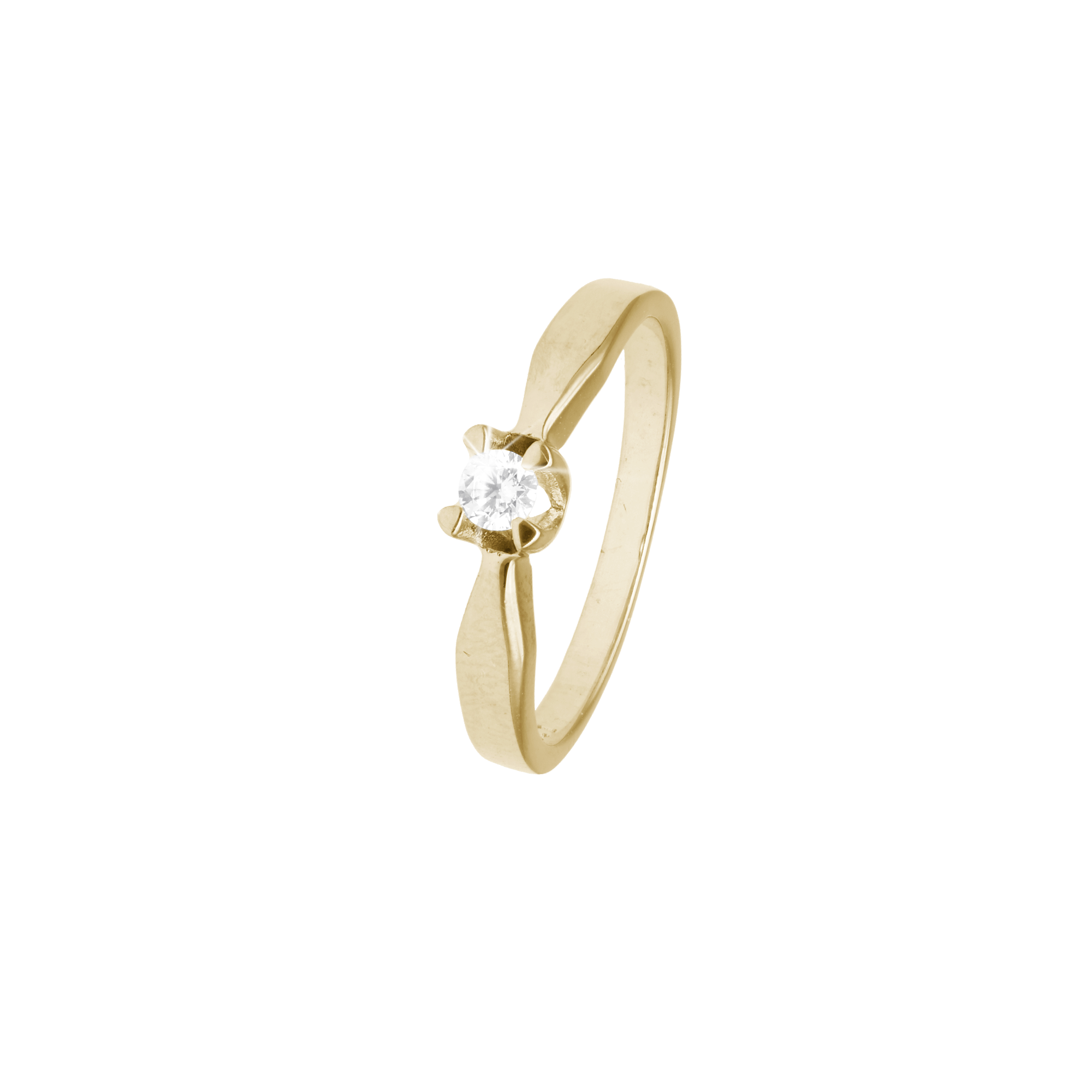 Elya by Aagaard Elya Ring 8 Carat Gold With 0.10ct W/VS Labgrown Diamond — Pierścień