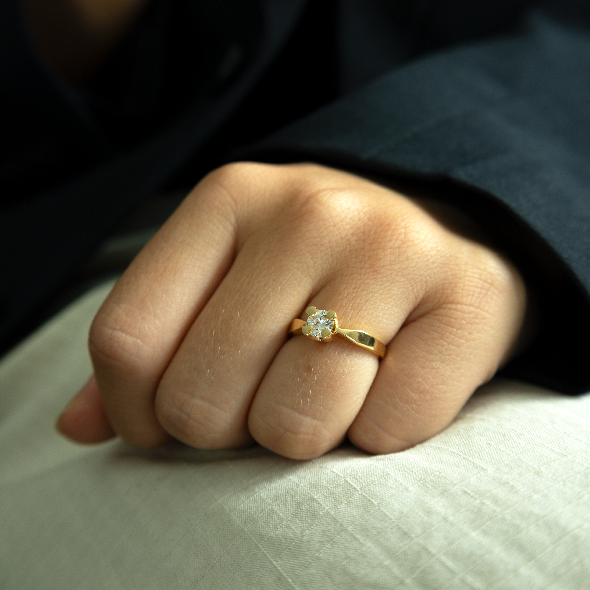Elya by Aagaard Elya Ring 8 Carat Gold With 0.75ct W/VS Labgrown Diamond — Pierścień