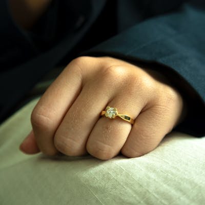 Elya by Aagaard — Elya Ring 8 Carat Gold With 0.75ct W/VS Labgrown Diamond Elya by Aagaard Elya Ring 8 Carat Gold With 0.75ct W/VS Labgrown Diamond — Ring
