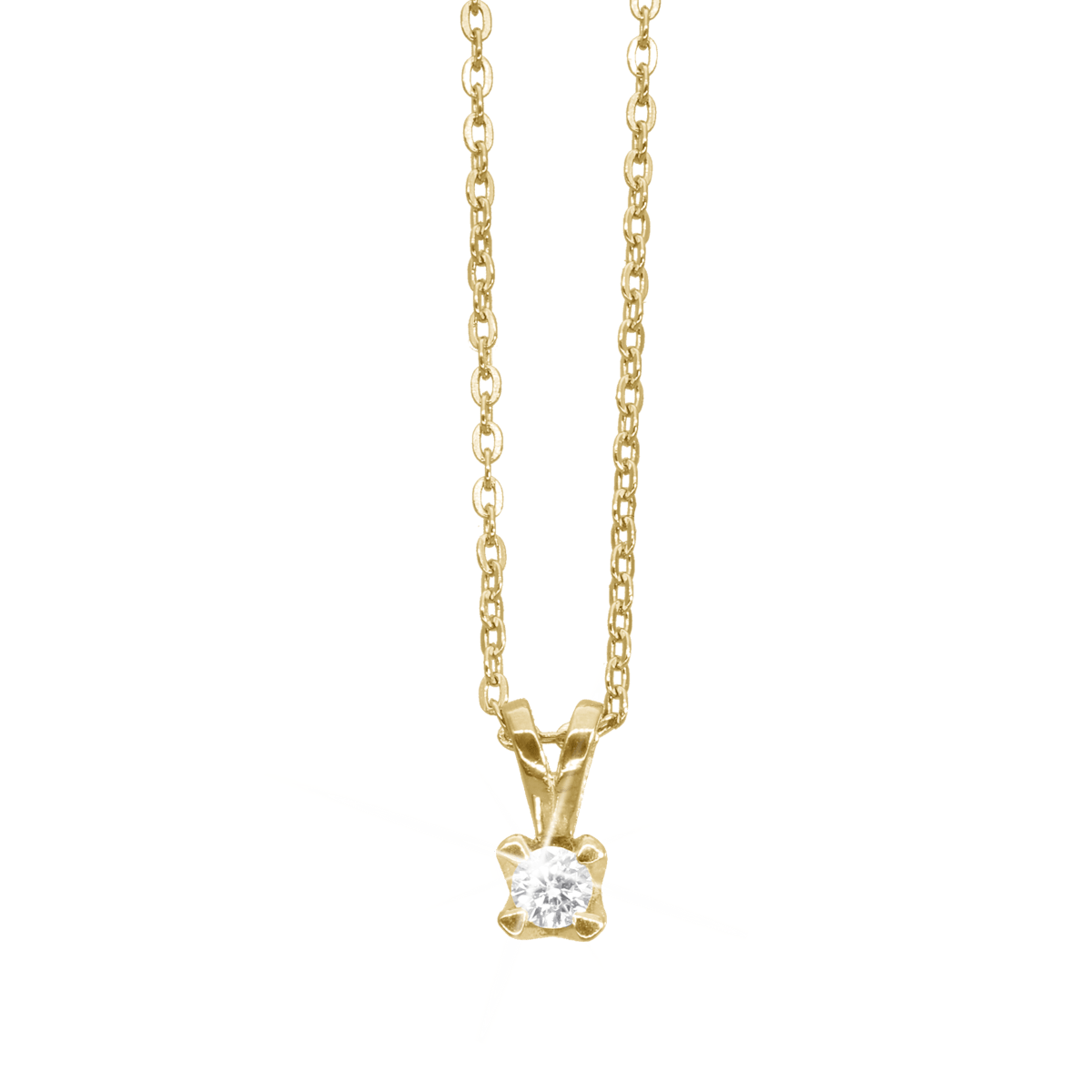 Elya by Aagaard — Elya Pendant 8 Carat Gold With 0.10ct W/VS Labgrown Diamond Elya by Aagaard Elya Pendant 8 Carat Gold With 0.10ct W/VS Labgrown Diamond — Pendentif