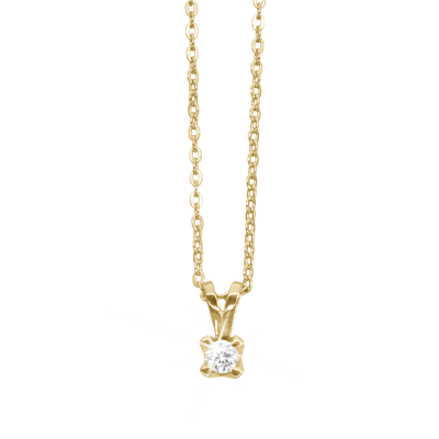 Elya by Aagaard — Elya Pendant 8 Carat Gold With 0.10ct W/VS Labgrown Diamond Elya by Aagaard Elya Pendant 8 Carat Gold With 0.10ct W/VS Labgrown Diamond — Pendentif