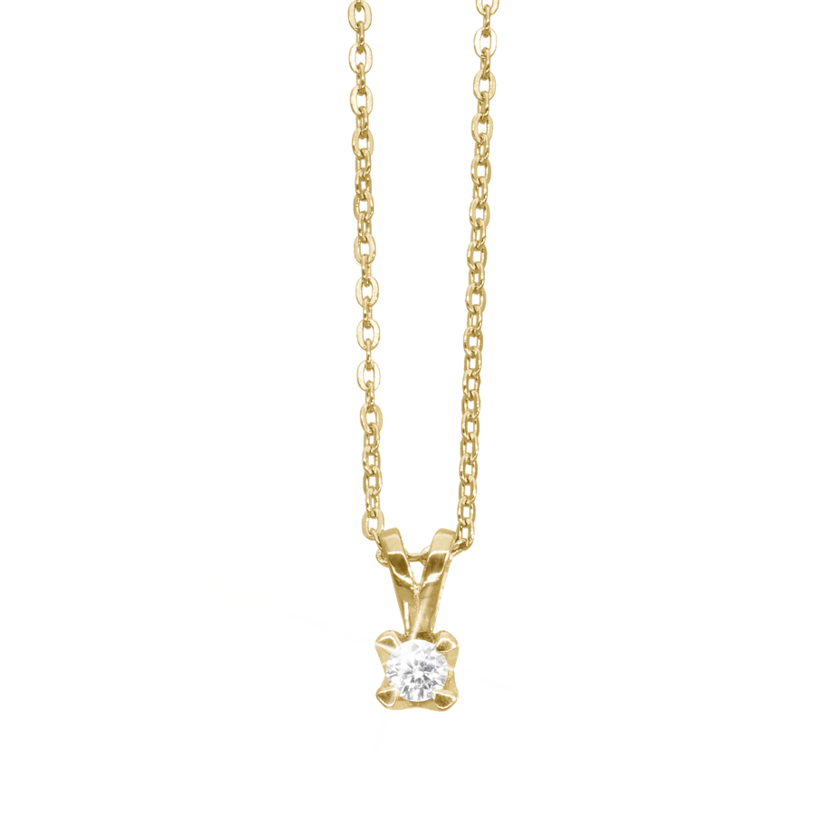 Elya by Aagaard — Elya Pendant 8 Carat Gold With 0.10ct W/VS Labgrown Diamond Elya by Aagaard Elya Pendant 8 Carat Gold With 0.10ct W/VS Labgrown Diamond — Riipus