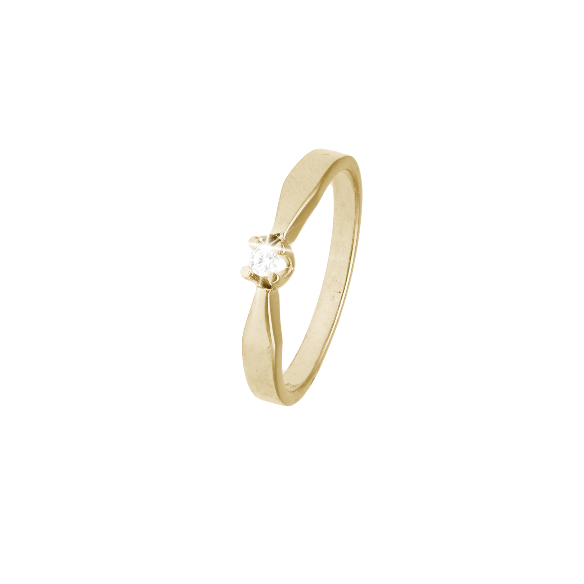 Elya by Aagaard Elya Ring 8 Carat Gold With 0.05ct W/VS Labgrown Diamond — Pierścień