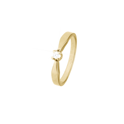 Elya by Aagaard — Elya Ring 8 Carat Gold With 0.05ct W/VS Labgrown Diamond Elya by Aagaard Elya Ring 8 Carat Gold With 0.05ct W/VS Labgrown Diamond — Ring