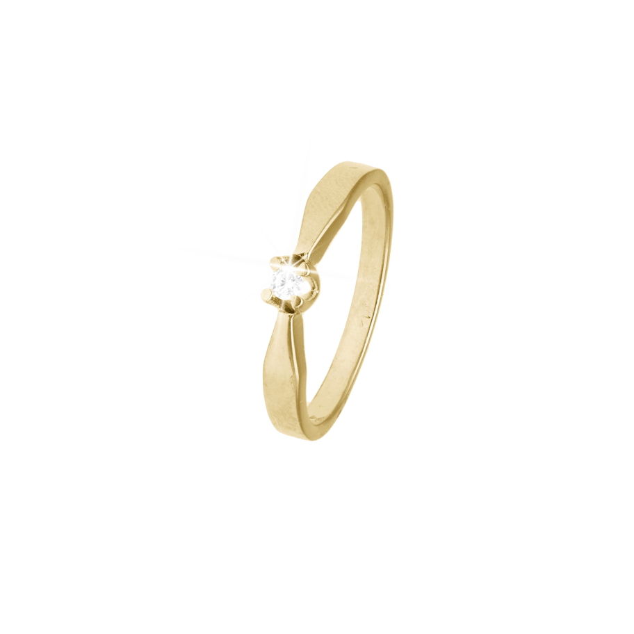 Elya by Aagaard — Elya Ring 8 Carat Gold With 0.05ct W/VS Labgrown Diamond Elya by Aagaard Elya Ring 8 Carat Gold With 0.05ct W/VS Labgrown Diamond — Ring