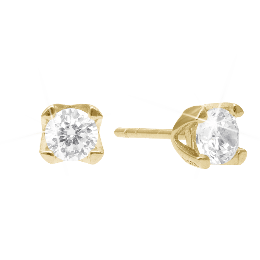 Elya by Aagaard — Elya Stud Earrings 8 Carat Gold With 2x1.00ct W/VS Labgrown Diamond Elya by Aagaard Elya Stud Earrings 8 Carat Gold With 2x1.00ct W/VS Labgrown Diamond — Øreringe
