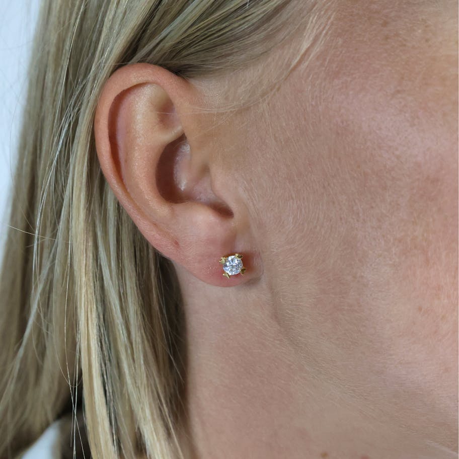 Mary By Aagaard — Mary Stud Earrings 14 Carat With 2x0.40ct W/VS Labgrown Diamond Mary By Aagaard Mary Stud Earrings 14 Carat With 2x0.40ct W/VS Labgrown Diamond — Ohrringe