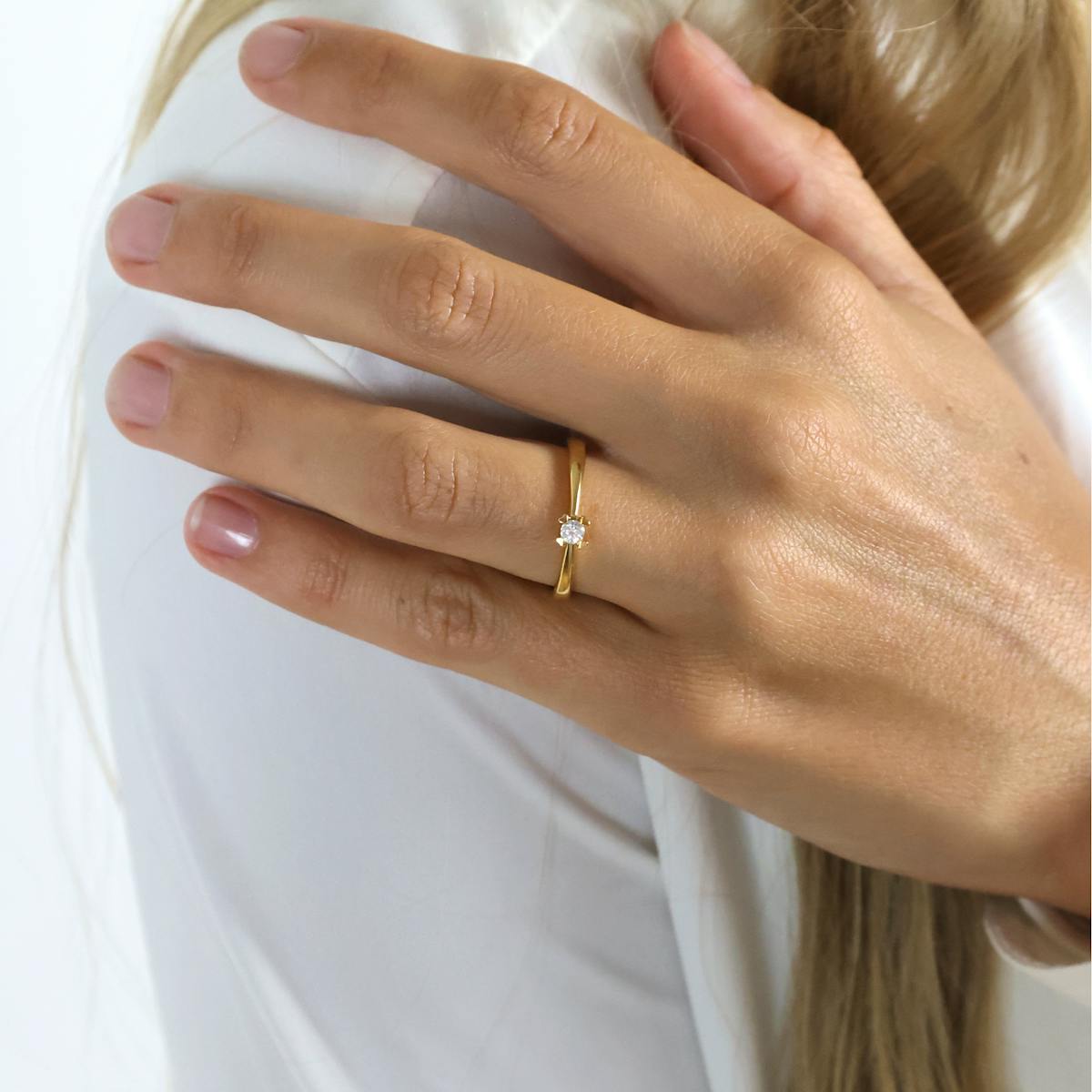 Mary By Aagaard — Mary Ring 8 Carat With 0.10ct W/VS Labgrown Diamond Mary By Aagaard Mary Ring 8 Carat With 0.10ct W/VS Labgrown Diamond — Bagues