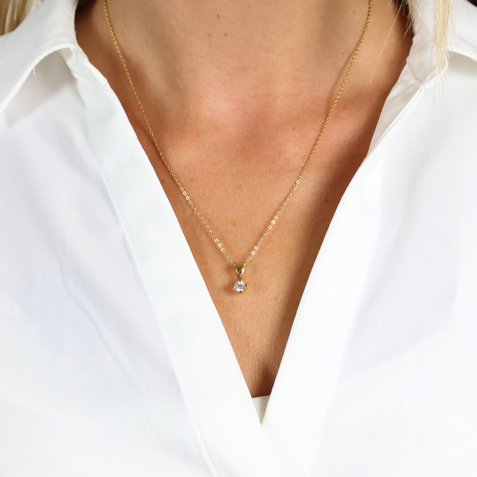 Mary By Aagaard Mary Pendant 14 Carat With 0.25ct W/VS Labgrown Diamond — Vedhæng