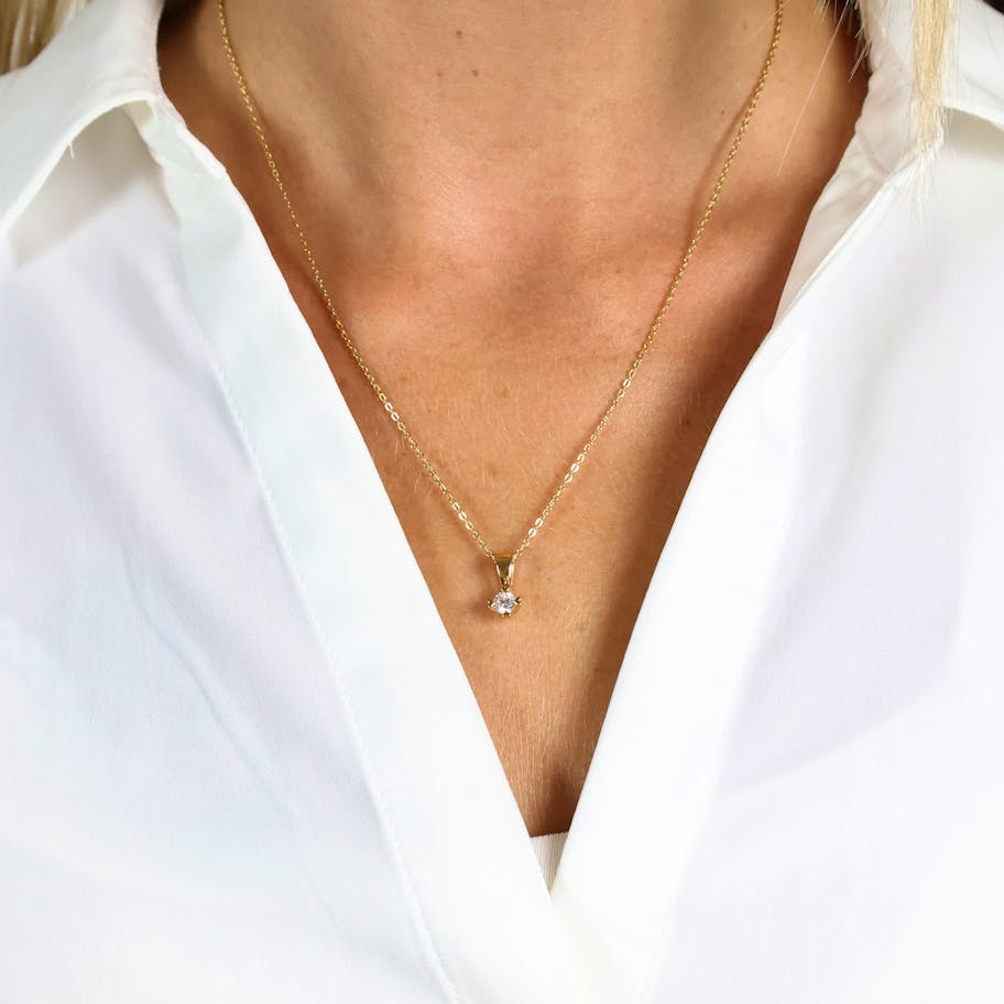 Mary By Aagaard — Mary Pendant 14 Carat With 0.25ct W/VS Labgrown Diamond Mary By Aagaard Mary Pendant 14 Carat With 0.25ct W/VS Labgrown Diamond — Riipus