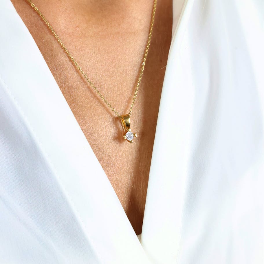 Mary By Aagaard — Mary Pendant 8 Carat With 0.20ct W/VS Labgrown Diamond Mary By Aagaard Mary Pendant 8 Carat With 0.20ct W/VS Labgrown Diamond — Riipus