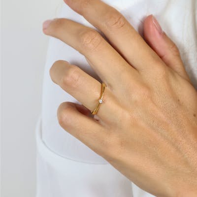 Mary By Aagaard — Mary Ring 8 Carat With 0.03ct W/VS Labgrown Diamond Mary By Aagaard Mary Ring 8 Carat With 0.03ct W/VS Labgrown Diamond — Ring
