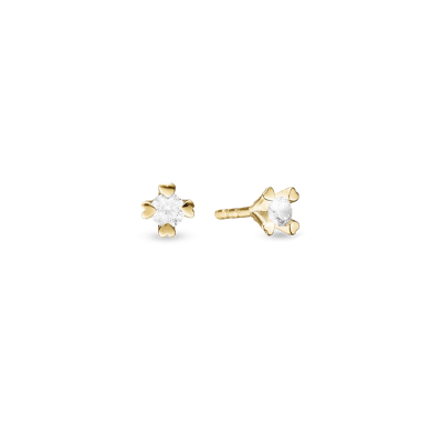 Mary By Aagaard — Mary Stud Earrings 8 Carat With 2x0.10ct W/VS Labgrown Diamond Mary By Aagaard Mary Stud Earrings 8 Carat With 2x0.10ct W/VS Labgrown Diamond — Oorbel