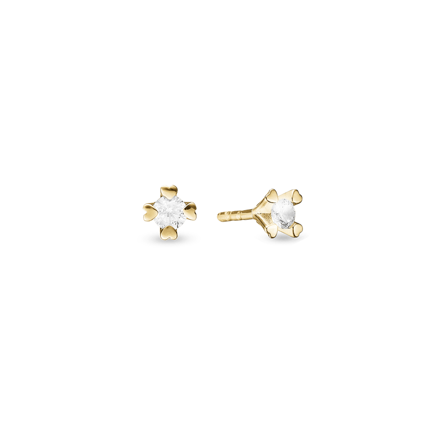 Mary By Aagaard — Mary Stud Earrings 8 Carat With 2x0.10ct W/VS Labgrown Diamond Mary By Aagaard Mary Stud Earrings 8 Carat With 2x0.10ct W/VS Labgrown Diamond — Ohrringe