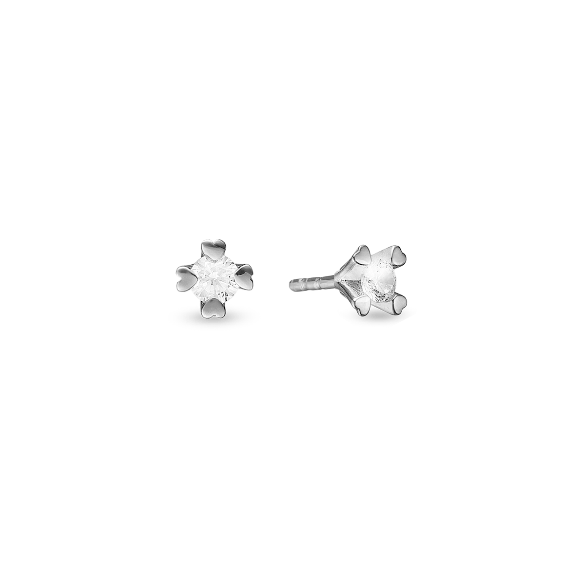 Mary By Aagaard — Mary Stud Earrings 8 Carat With 2x0.20ct W/VS Labgrown Diamond Mary By Aagaard Mary Stud Earrings 8 Carat With 2x0.20ct W/VS Labgrown Diamond — Boucle d'oreille