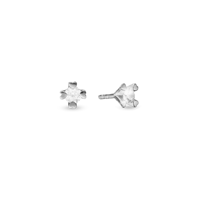 Mary By Aagaard — Mary Stud Earrings 8 Carat With 2x0.20ct W/VS Labgrown Diamond Mary By Aagaard Mary Stud Earrings 8 Carat With 2x0.20ct W/VS Labgrown Diamond — Oorbel