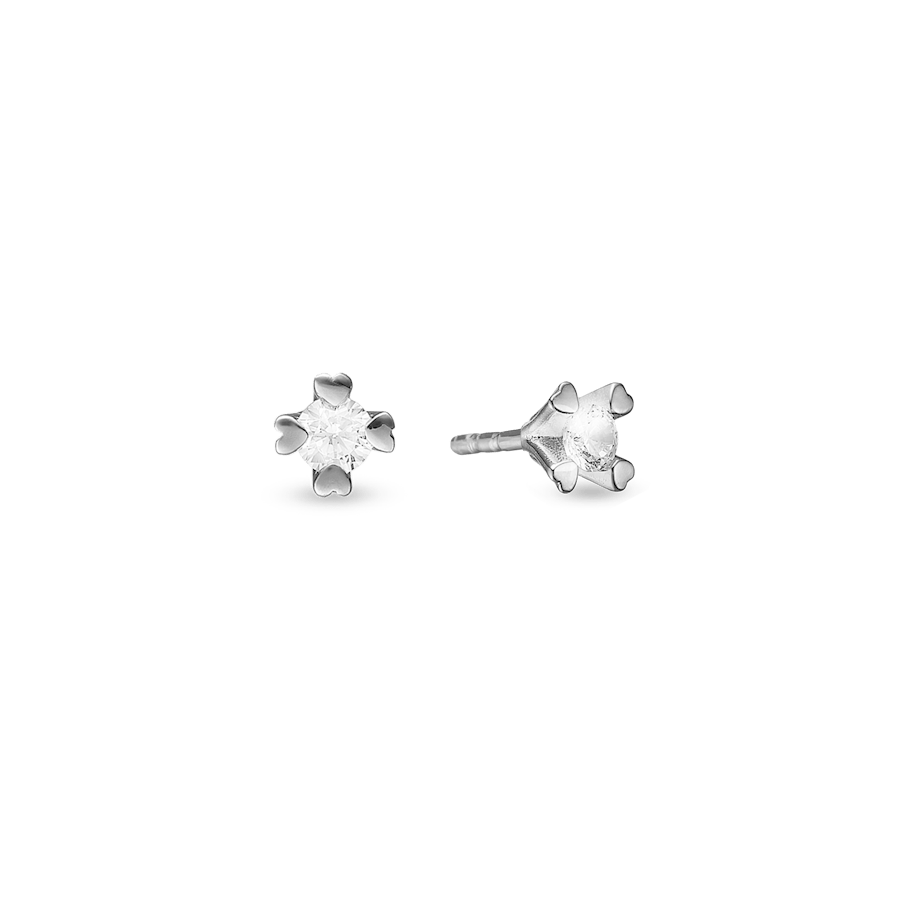 Mary By Aagaard — Mary Stud Earrings 8 Carat With 2x0.20ct W/VS Labgrown Diamond Mary By Aagaard Mary Stud Earrings 8 Carat With 2x0.20ct W/VS Labgrown Diamond — Ohrringe