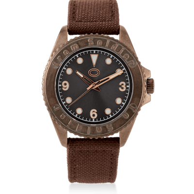 From Soldier to Soldier — FSTS Watch Stainless Steel 5 ATM Miyota Mov't Brown Canvas Strap From Soldier to Soldier FSTS Watch Stainless Steel 5 ATM Miyota Mov't Brown Canvas Strap — Accessoire