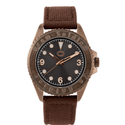 From Soldier to Soldier — FSTS Watch Stainless Steel 5 ATM Miyota Mov't Brown Canvas Strap From Soldier to Soldier FSTS Watch Stainless Steel 5 ATM Miyota Mov't Brown Canvas Strap — Accessoire