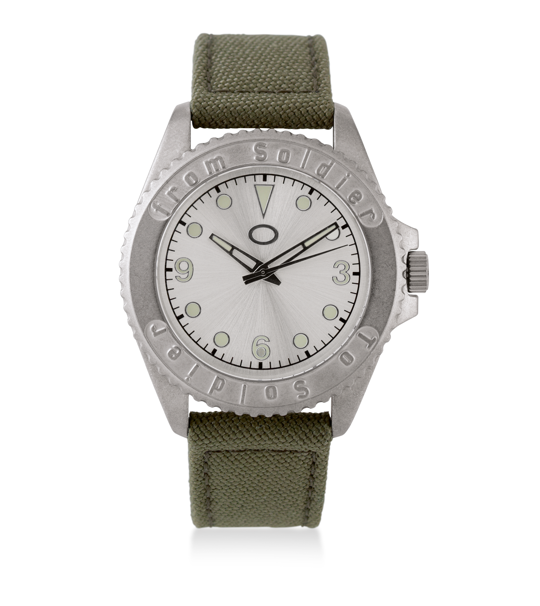 From Soldier to Soldier FSTS Watch Stainless Steel 5 ATM Miyota Mov't Green Canvas Strap — Lisätarvikkeet