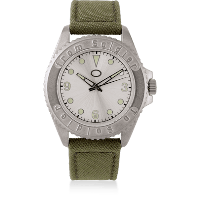 From Soldier to Soldier — FSTS Watch Stainless Steel 5 ATM Miyota Mov't Green Canvas Strap From Soldier to Soldier FSTS Watch Stainless Steel 5 ATM Miyota Mov't Green Canvas Strap — Accessoire