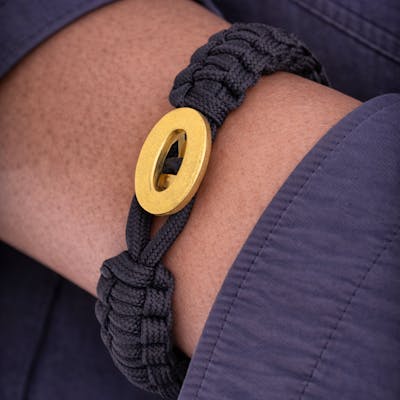 From Soldier to Soldier — FSTS Bracelet Black with Brushed Gold Plated Sterling Silver Lock From Soldier to Soldier FSTS Bracelet Black with Brushed Gold Plated Sterling Silver Lock — Bracelet