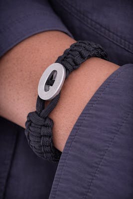 From Soldier to Soldier — FSTS Bracelet Black with Brushed Sterling Silver Lock From Soldier to Soldier FSTS Bracelet Black with Brushed Sterling Silver Lock — Bransoletka