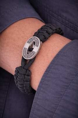 From Soldier to Soldier — FSTS Bracelet Black with Sterling Silver Lock From Soldier to Soldier FSTS Bracelet Black with Sterling Silver Lock — Bransoletka