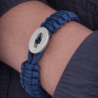 From Soldier to Soldier — FSTS Bracelet Blue with Brushed Sterling Silver Lock From Soldier to Soldier FSTS Bracelet Blue with Brushed Sterling Silver Lock — Bransoletka
