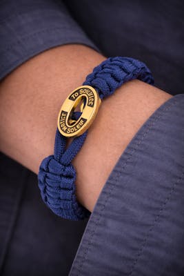 From Soldier to Soldier — FSTS Bracelet Blue with Gold Plated Sterling Silver Lock From Soldier to Soldier FSTS Bracelet Blue with Gold Plated Sterling Silver Lock — Bransoletka