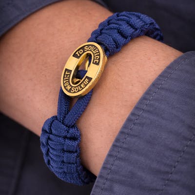 From Soldier to Soldier — FSTS Bracelet Blue with Gold Plated Sterling Silver Lock From Soldier to Soldier FSTS Bracelet Blue with Gold Plated Sterling Silver Lock — Bracelet