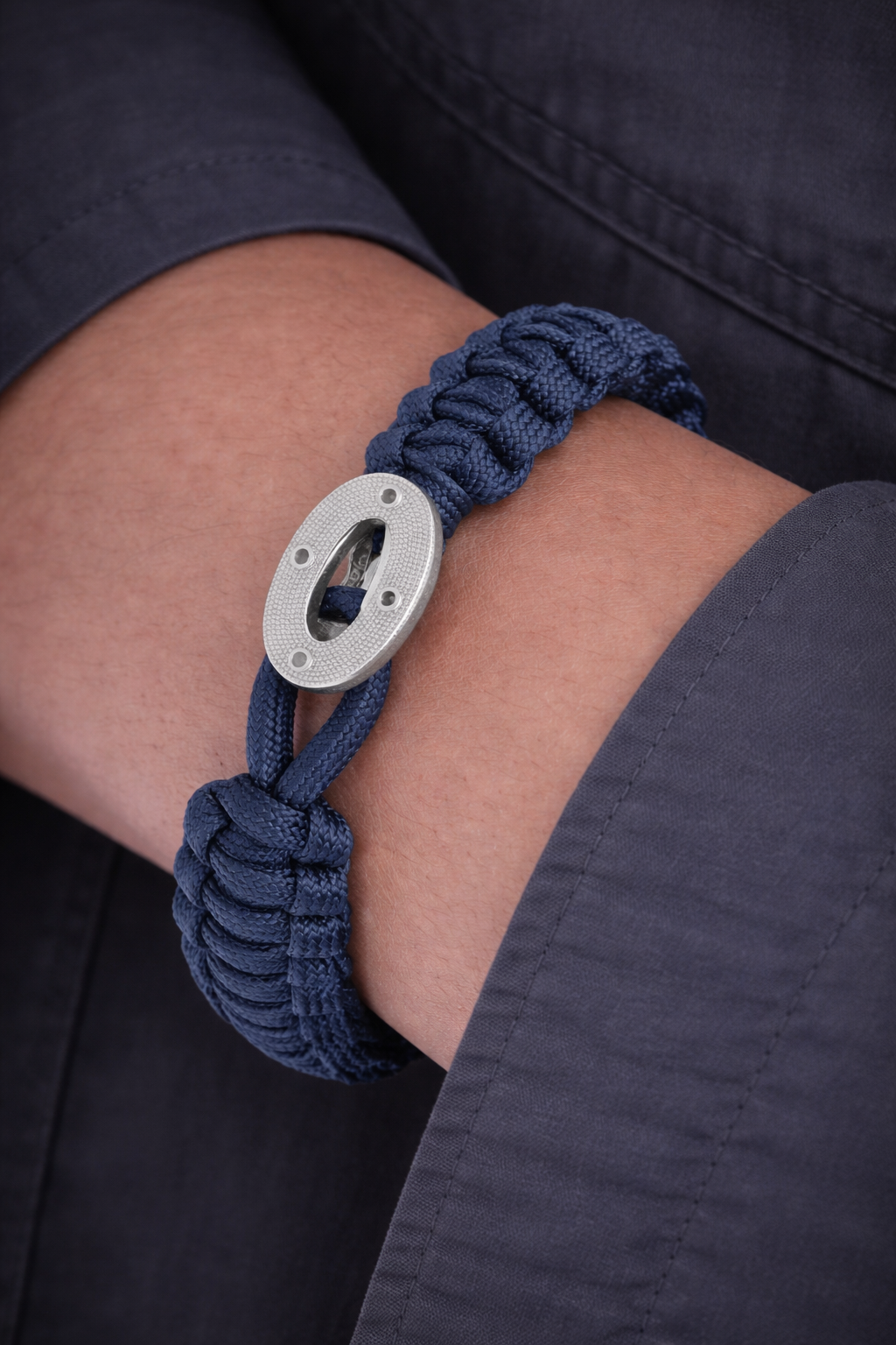 From Soldier to Soldier FSTS Bracelet Blue with Sterling Silver Maritime Lock — Bransoletka
