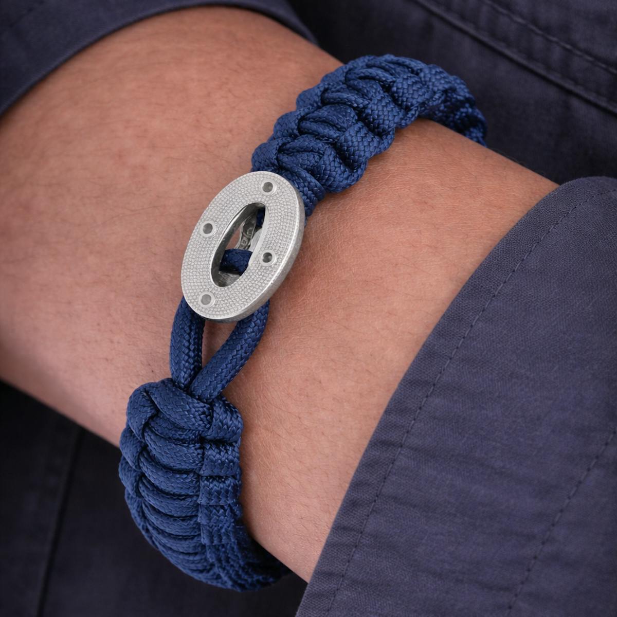 From Soldier to Soldier — FSTS Bracelet Blue with Sterling Silver Maritime Lock From Soldier to Soldier FSTS Bracelet Blue with Sterling Silver Maritime Lock — Armbånd