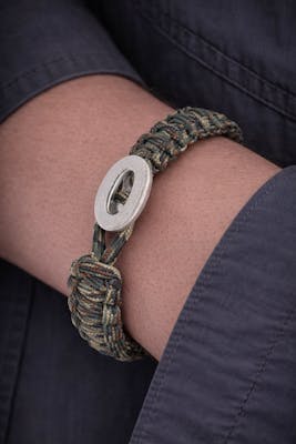 From Soldier to Soldier — FSTS Bracelet Camouflage with Brushed Sterling Silver Lock From Soldier to Soldier FSTS Bracelet Camouflage with Brushed Sterling Silver Lock — Bransoletka