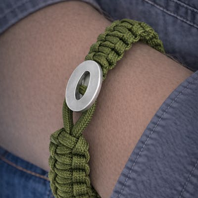 From Soldier to Soldier — FSTS Bracelet Green with Brushed Sterling Silver Lock From Soldier to Soldier FSTS Bracelet Green with Brushed Sterling Silver Lock — Bracelet