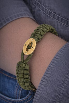 From Soldier to Soldier — FSTS Bracelet Green with Gold Plated Sterling Silver Maritime Lock From Soldier to Soldier FSTS Bracelet Green with Gold Plated Sterling Silver Maritime Lock — Bransoletka