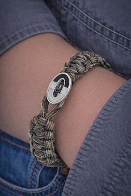 From Soldier to Soldier — FSTS Bracelet Camouflage with Sterling Silver Dark Bright Lock From Soldier to Soldier FSTS Bracelet Camouflage with Sterling Silver Dark Bright Lock — Bransoletka