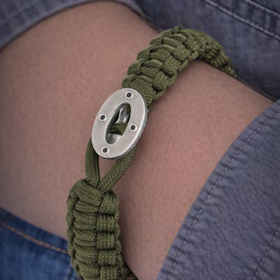 From Soldier to Soldier — FSTS Bracelet Green with Sterling Silver Maritime Lock From Soldier to Soldier FSTS Bracelet Green with Sterling Silver Maritime Lock — Bracelet