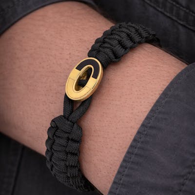 From Soldier to Soldier — FSTS Bracelet Black with Dark Bright Gold Plated Sterling Silver Lock From Soldier to Soldier FSTS Bracelet Black with Dark Bright Gold Plated Sterling Silver Lock — Bracelet
