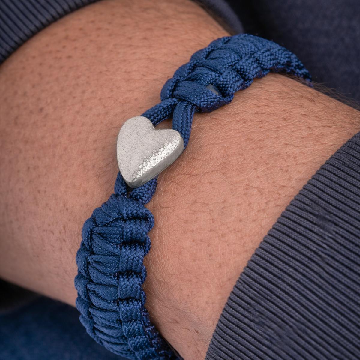 From Soldier to Soldier — FSTS Bracelet Blue with Sterling Silver Heart Lock From Soldier to Soldier FSTS Bracelet Blue with Sterling Silver Heart Lock — Armbånd
