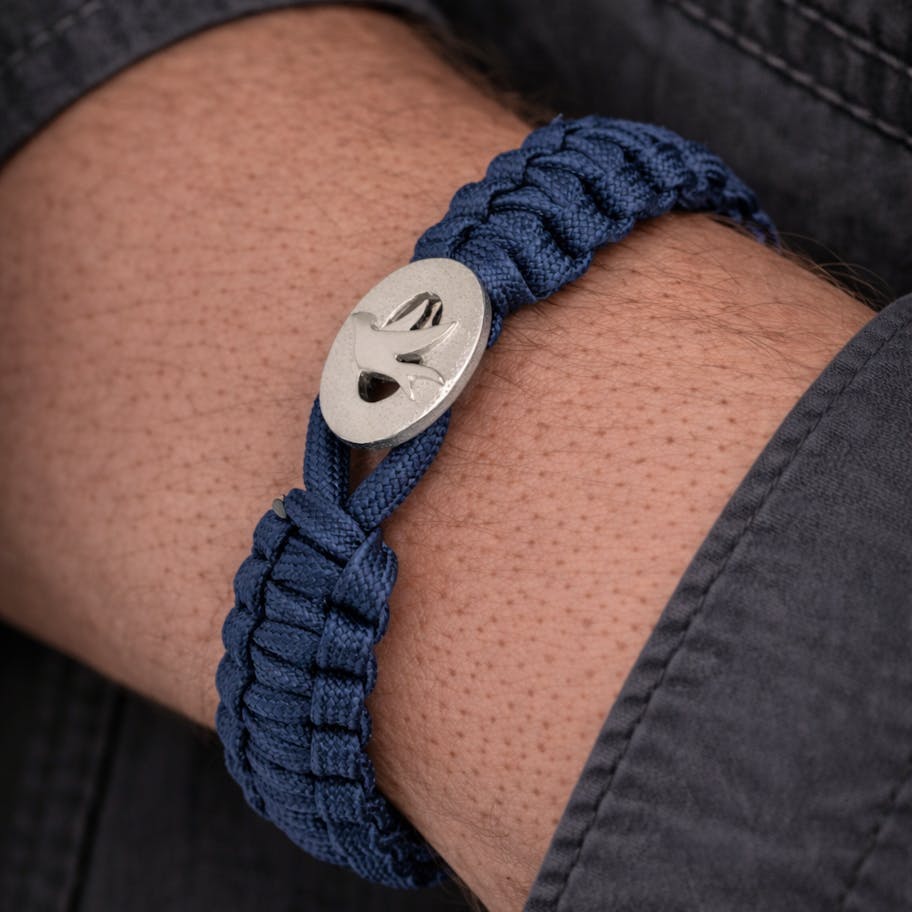 From Soldier to Soldier — FSTS Bracelet Blue with Sterling Silver Peace Dove Lock From Soldier to Soldier FSTS Bracelet Blue with Sterling Silver Peace Dove Lock — Bracelet