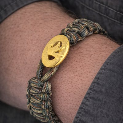 From Soldier to Soldier — FSTS Bracelet Camouflage with Gold Plated Sterling Silver Peace Dove Lock From Soldier to Soldier FSTS Bracelet Camouflage with Gold Plated Sterling Silver Peace Dove Lock — Bracelet