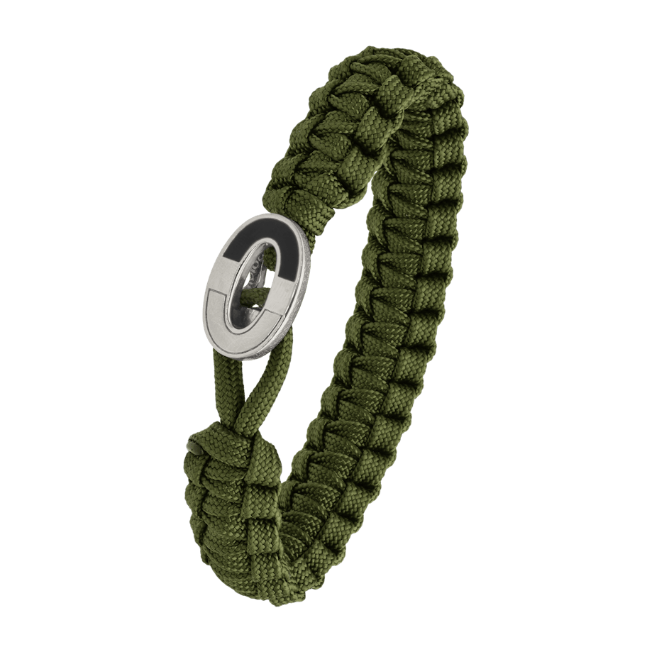 From Soldier to Soldier — FSTS Bracelet Green with Sterling Silver Dark Bright Lock From Soldier to Soldier FSTS Bracelet Green with Sterling Silver Dark Bright Lock — Armbånd