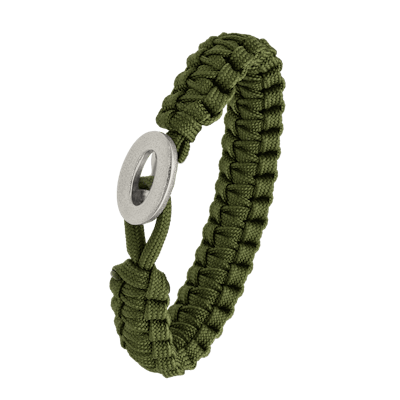 From Soldier to Soldier — FSTS Bracelet Green with Brushed Sterling Silver Lock From Soldier to Soldier FSTS Bracelet Green with Brushed Sterling Silver Lock — Bransoletka