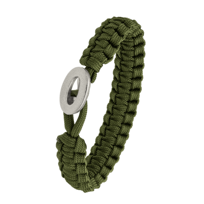 From Soldier to Soldier — FSTS Bracelet Green with Brushed Sterling Silver Lock From Soldier to Soldier FSTS Bracelet Green with Brushed Sterling Silver Lock — Bracelet