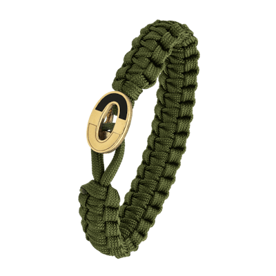 From Soldier to Soldier — FSTS Bracelet Green with Gold Plated Sterling Silver Dark Bright Lock From Soldier to Soldier FSTS Bracelet Green with Gold Plated Sterling Silver Dark Bright Lock — Bransoletka