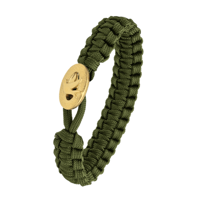 From Soldier to Soldier — FSTS Bracelet Green with Gold Plated Sterling Silver Peace Dove Lock From Soldier to Soldier FSTS Bracelet Green with Gold Plated Sterling Silver Peace Dove Lock — Bransoletka