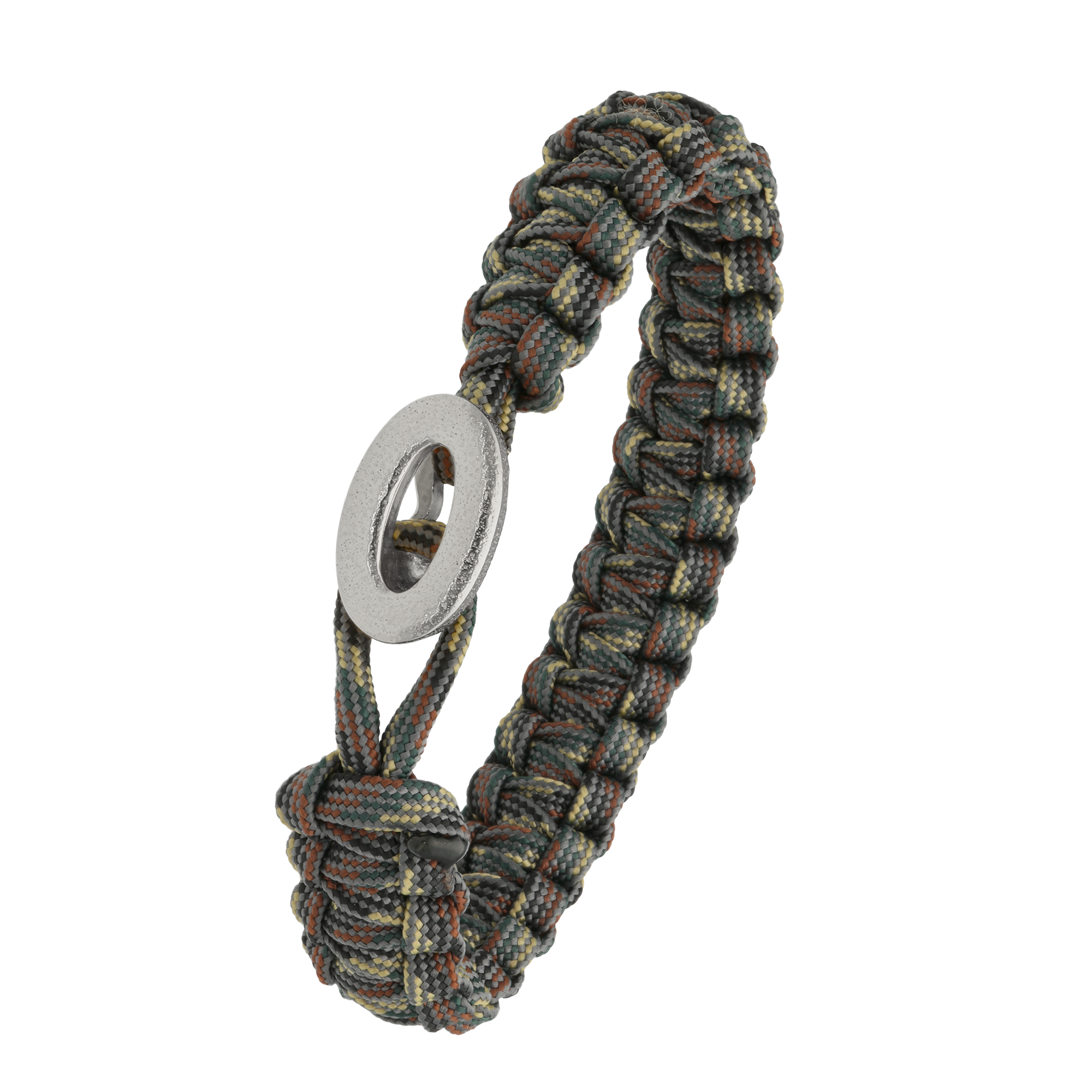 From Soldier to Soldier FSTS Bracelet Camouflage with Brushed Sterling Silver Lock — Bransoletka