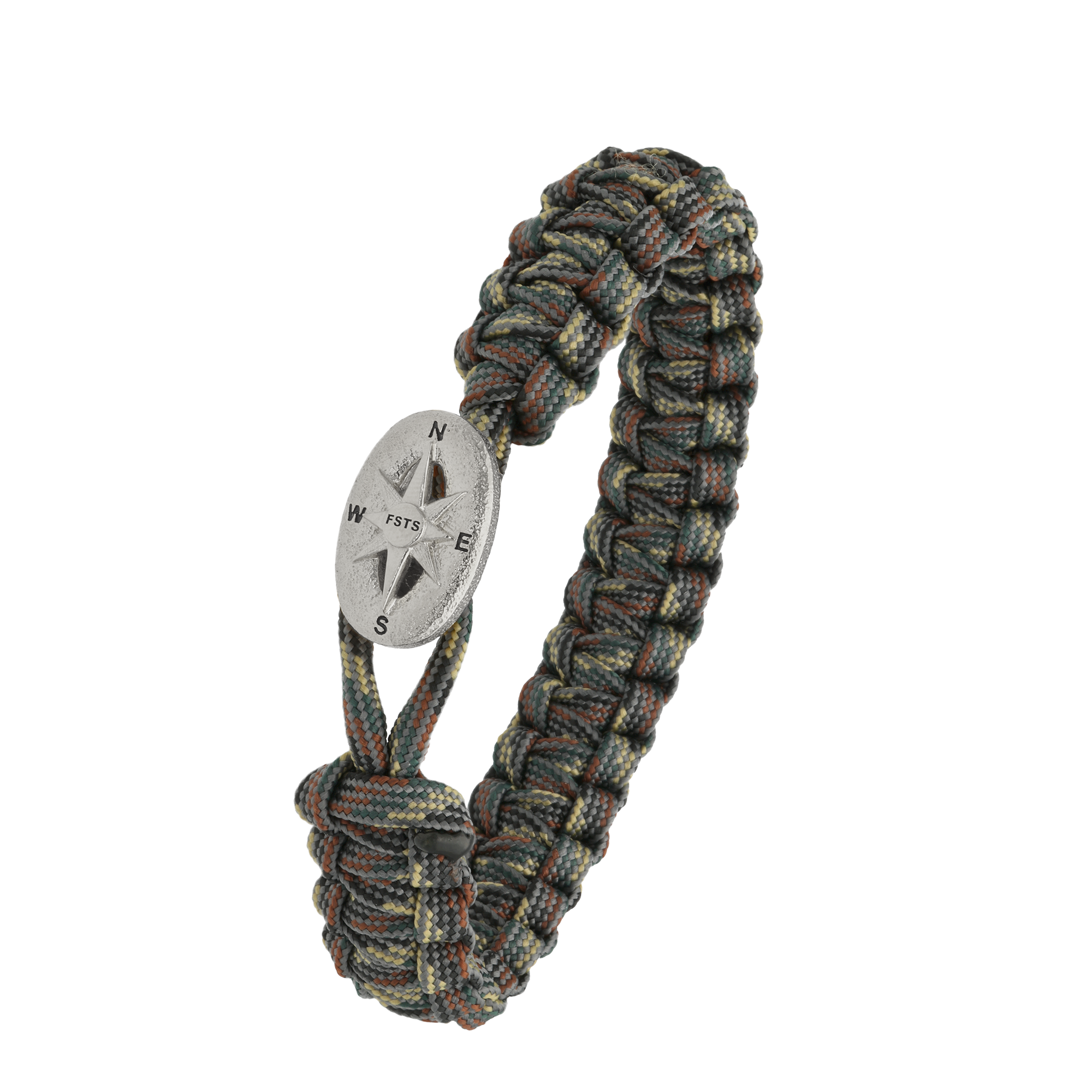 From Soldier to Soldier FSTS Bracelet Camouflage with Sterling Silver Compass Lock — Bransoletka